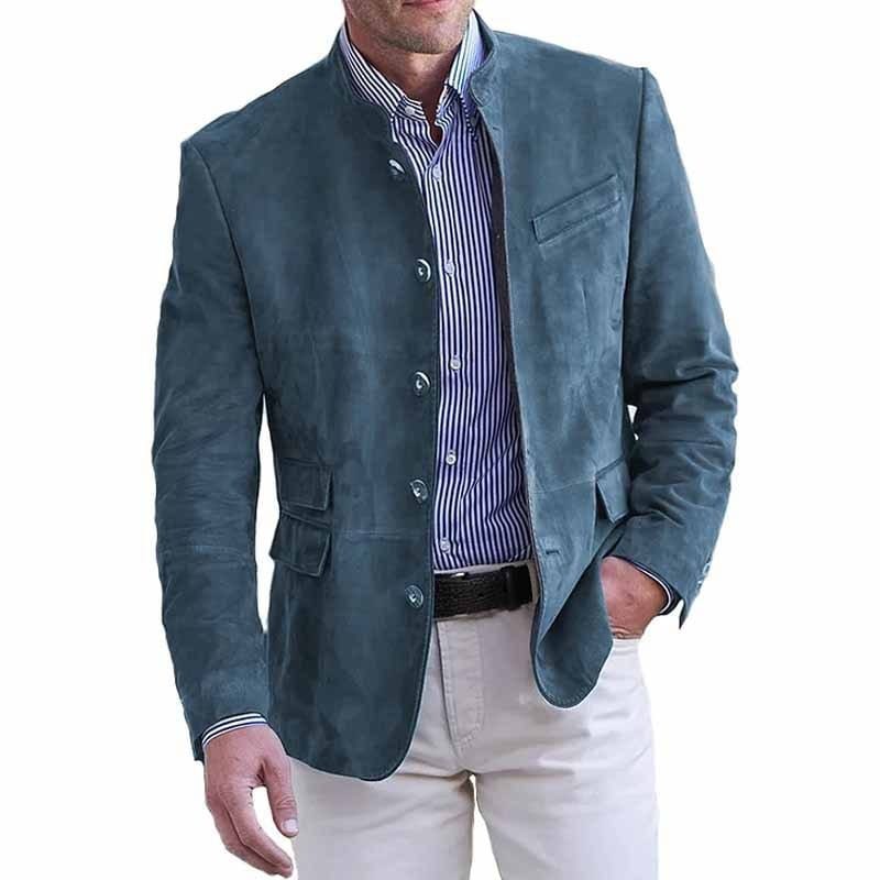 HUGO LAURENT™ | Men's Collar Suede Blazer