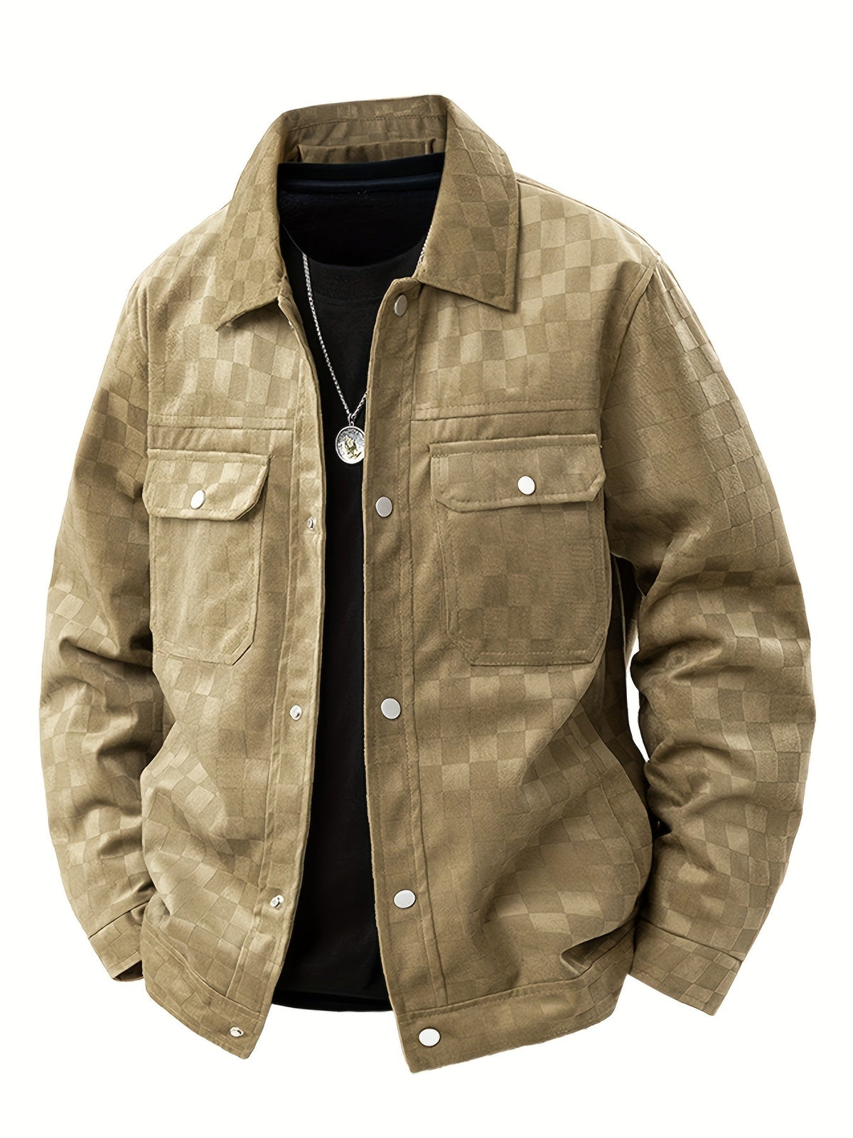 HUGO LAURENT™ | Mavrick Checkered Suede Jacket