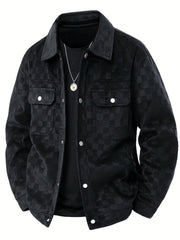 HUGO LAURENT™ | Mavrick Checkered Suede Jacket