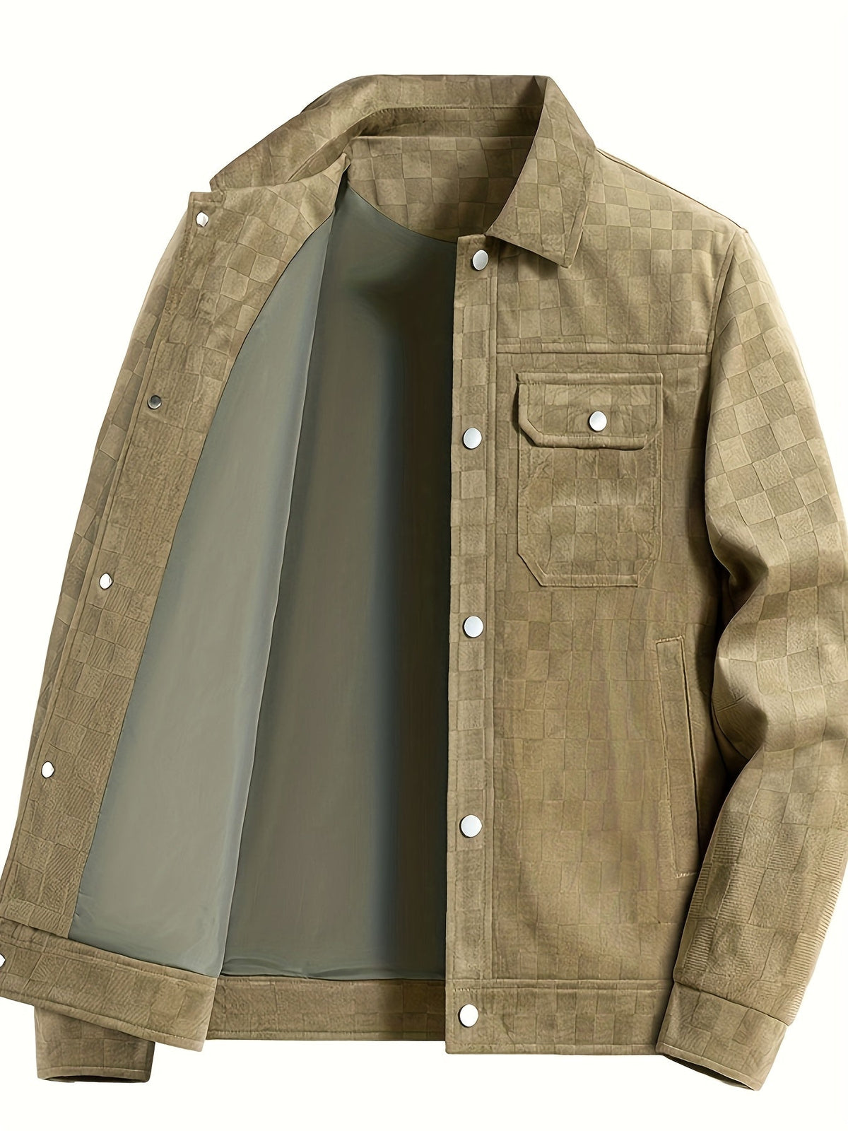 HUGO LAURENT™ | Mavrick Checkered Suede Jacket