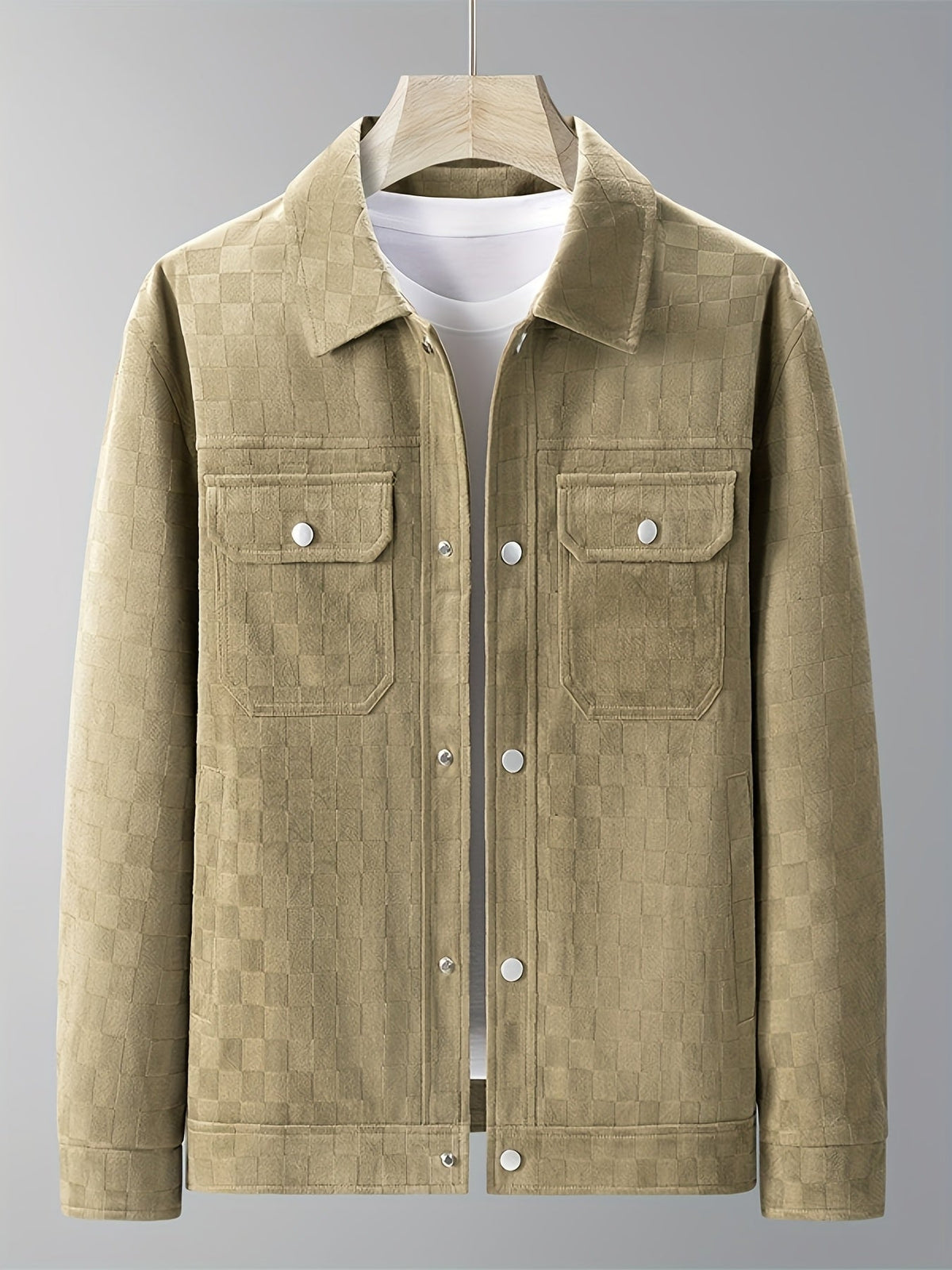 HUGO LAURENT™ | Mavrick Checkered Suede Jacket