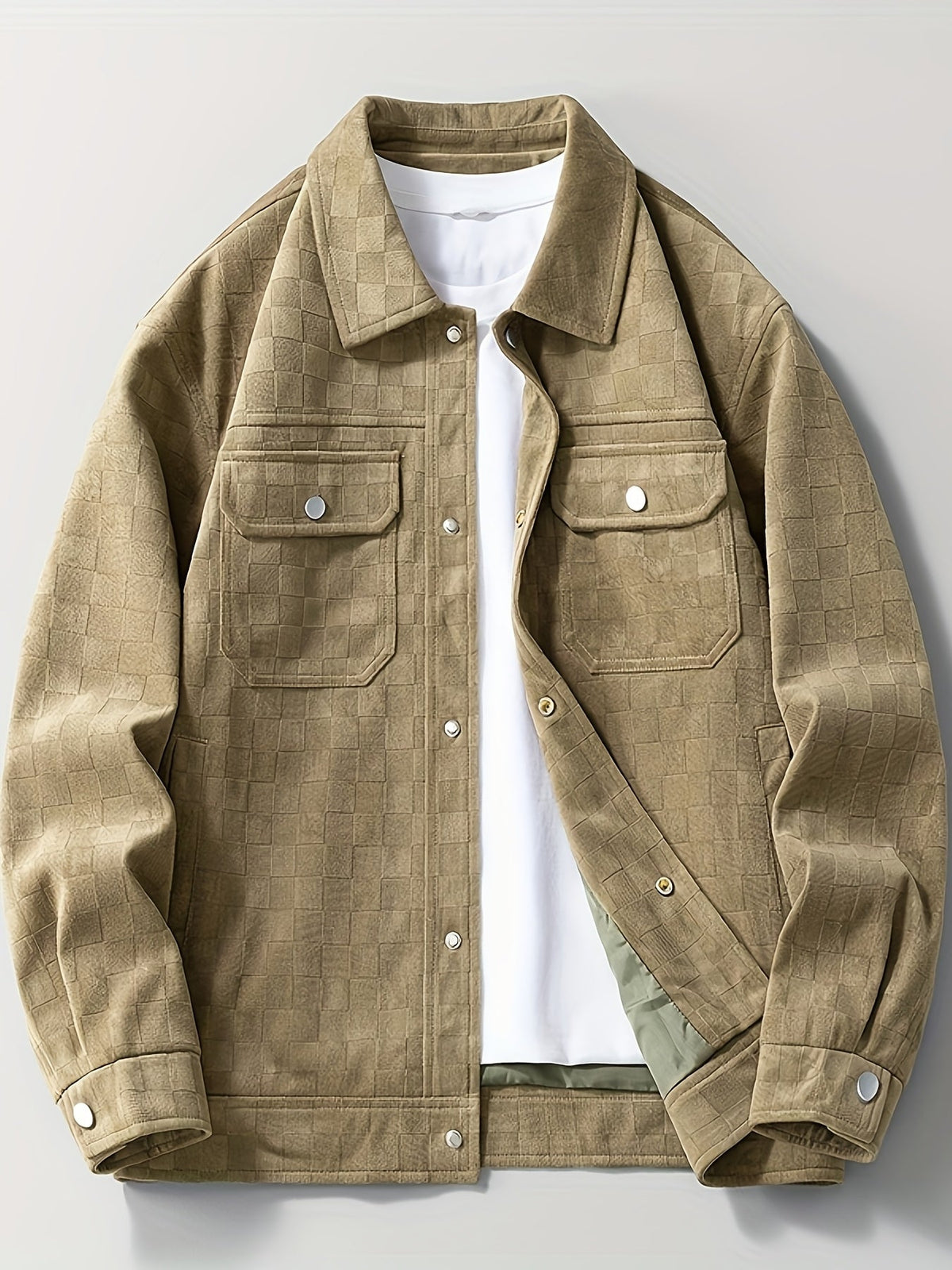 HUGO LAURENT™ | Mavrick Checkered Suede Jacket