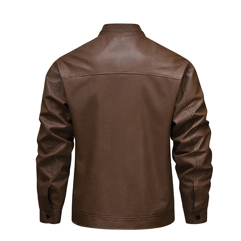 HUGO LAURENT™ | Vintage Fleece Lined Leather Jacket