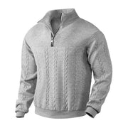 HUGO LAURENT™ | Cable-Knit Quarter-Zip Pullover Sweater