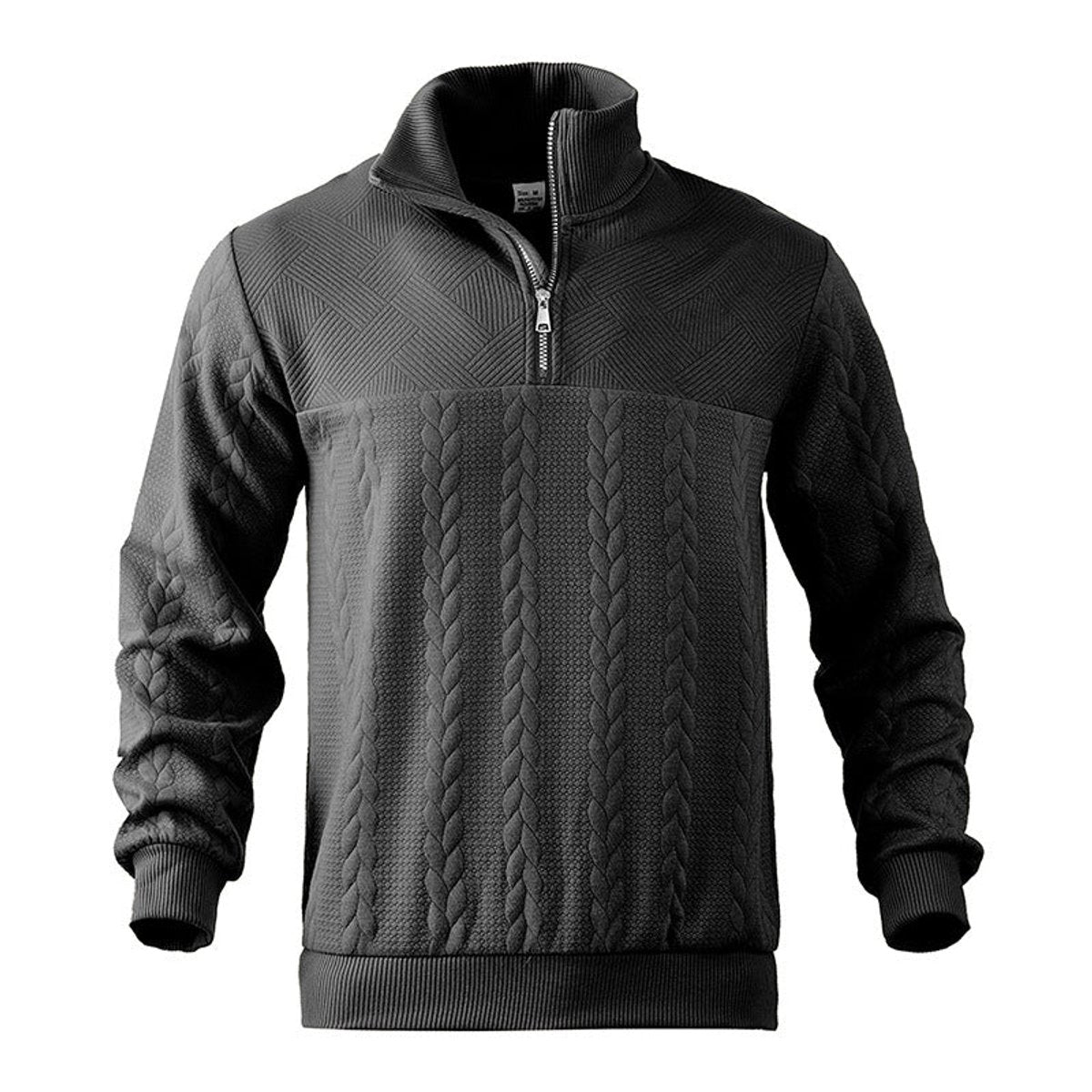 HUGO LAURENT™ | Cable-Knit Quarter-Zip Pullover Sweater