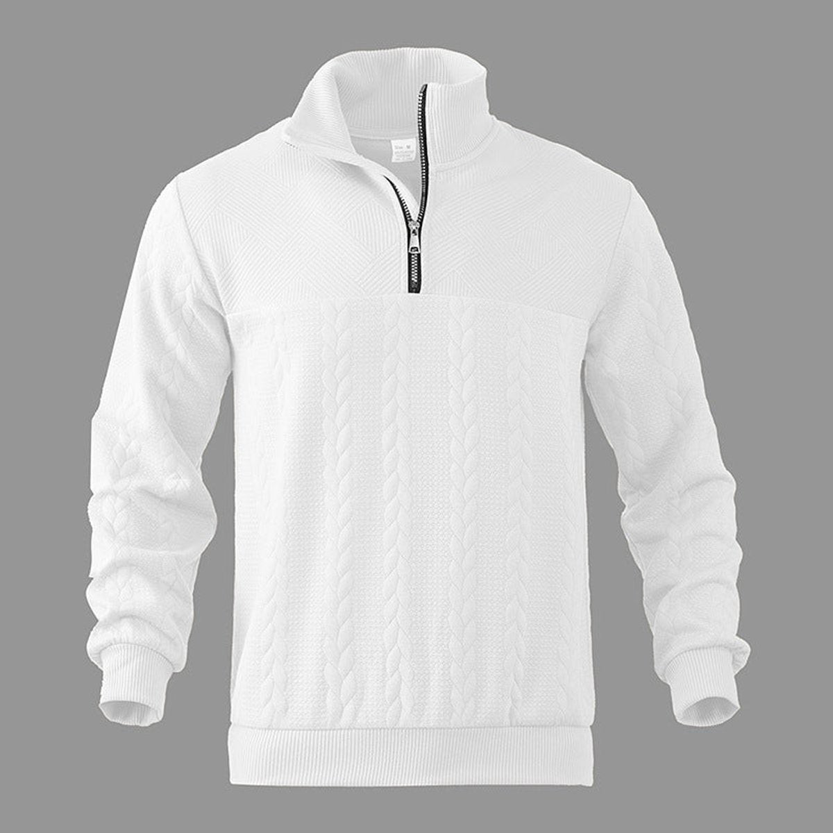 HUGO LAURENT™ | Cable-Knit Quarter-Zip Pullover Sweater