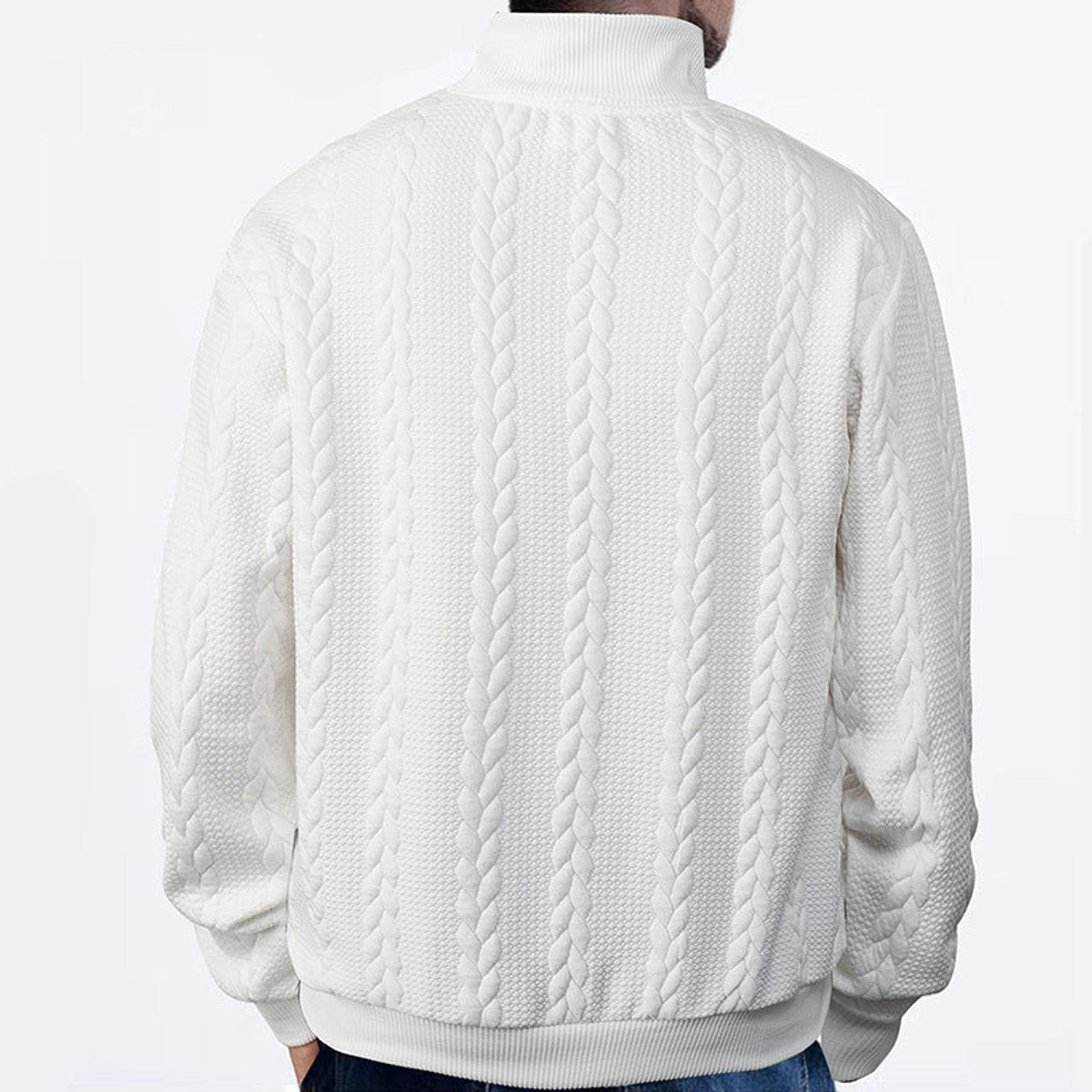 HUGO LAURENT™ | Cable-Knit Quarter-Zip Pullover Sweater