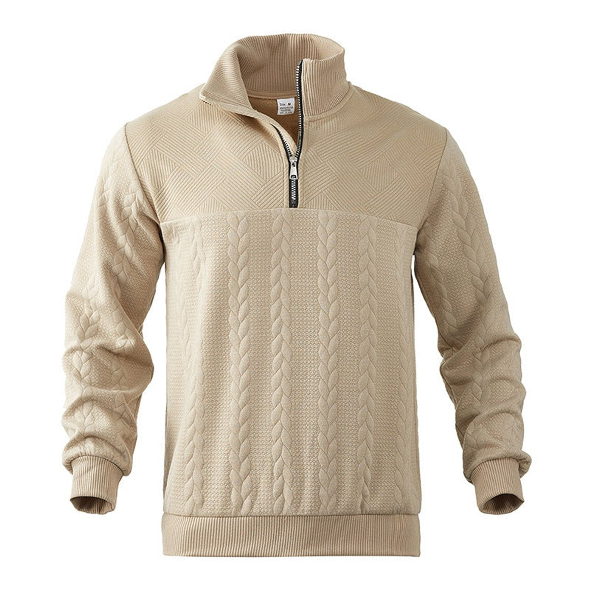 HUGO LAURENT™ | Cable-Knit Quarter-Zip Pullover Sweater
