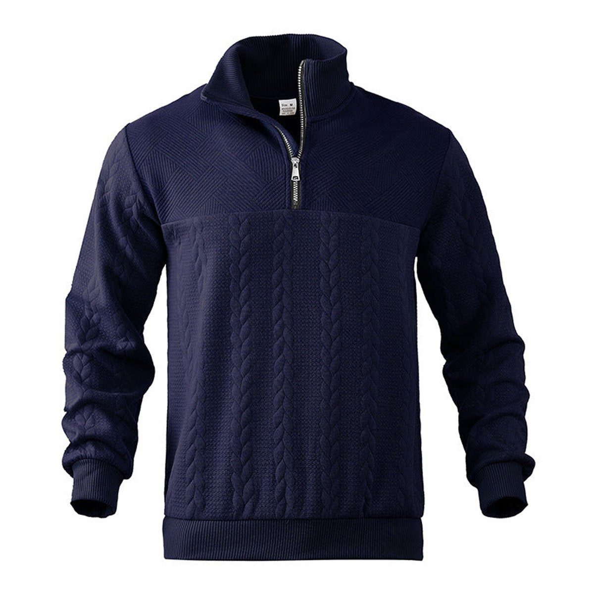 HUGO LAURENT™ | Cable-Knit Quarter-Zip Pullover Sweater