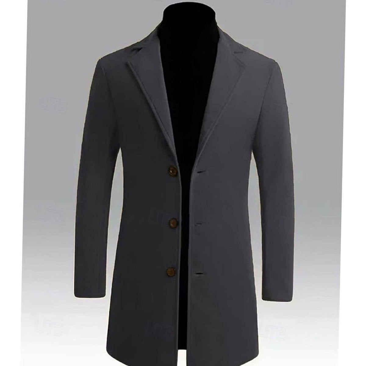 HUGO LAURENT™ | Classic Long Wool Coat Single-Breasted Overcoat