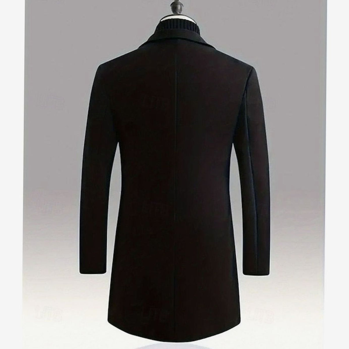 HUGO LAURENT™ | Classic Long Wool Coat Single-Breasted Overcoat