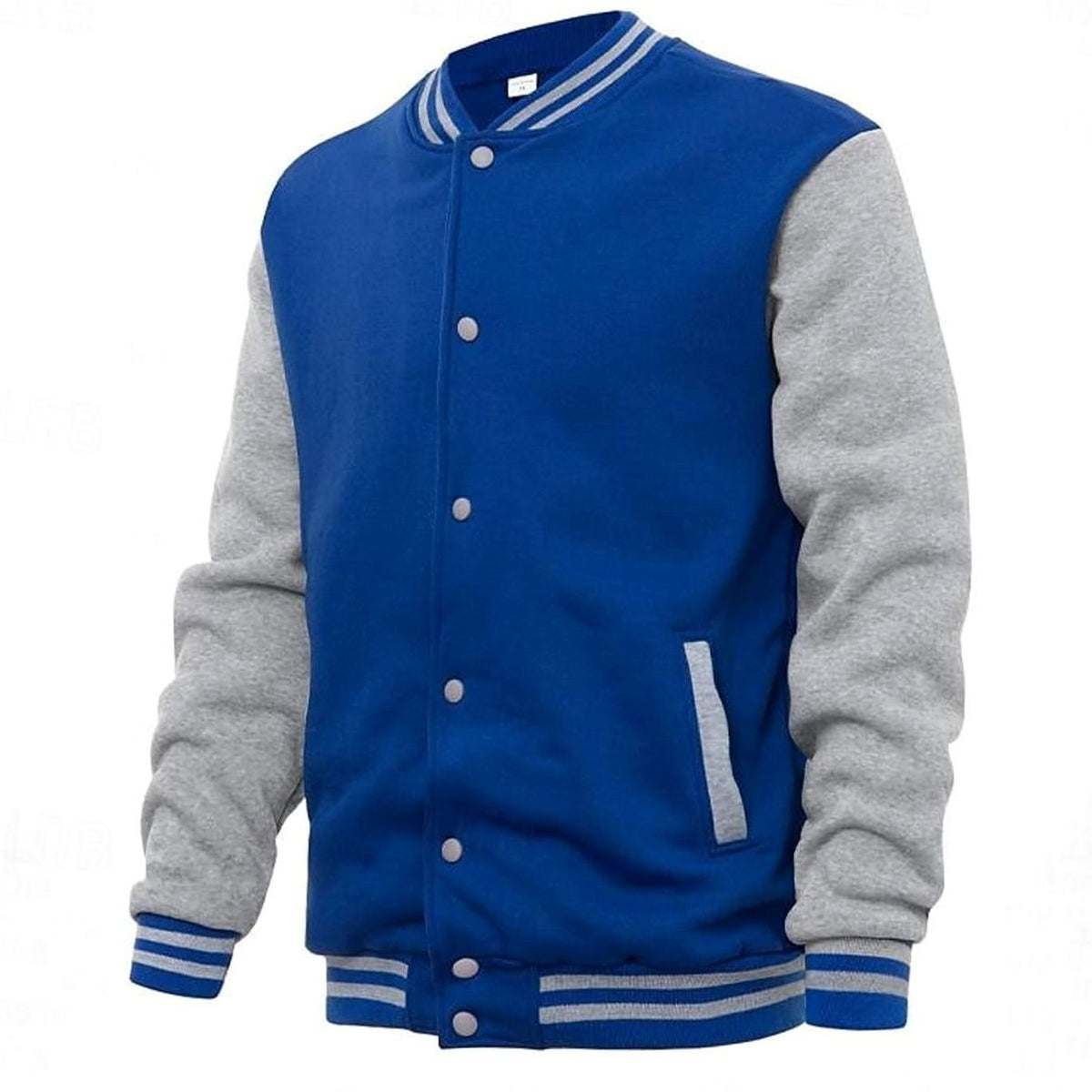 HUGO LAURENT™ | Classic Varsity Bomber Jacket with Ribbed Trim and Snap Buttons
