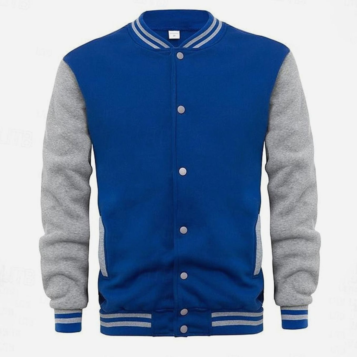 HUGO LAURENT™ | Classic Varsity Bomber Jacket with Ribbed Trim and Snap Buttons