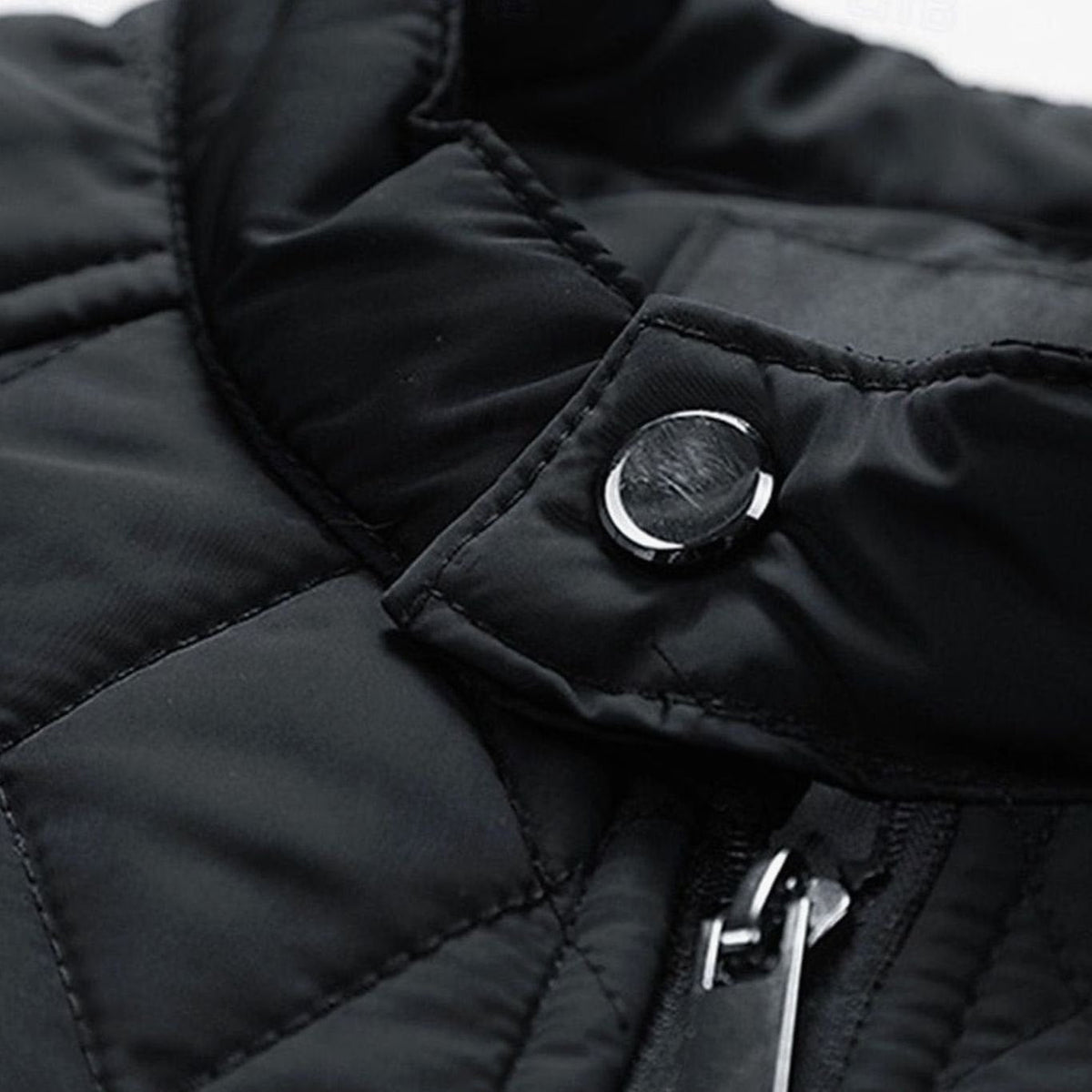 HUGO LAURENT™ | Diamond-Quilted Stand-Collar Full-Zip Jacket