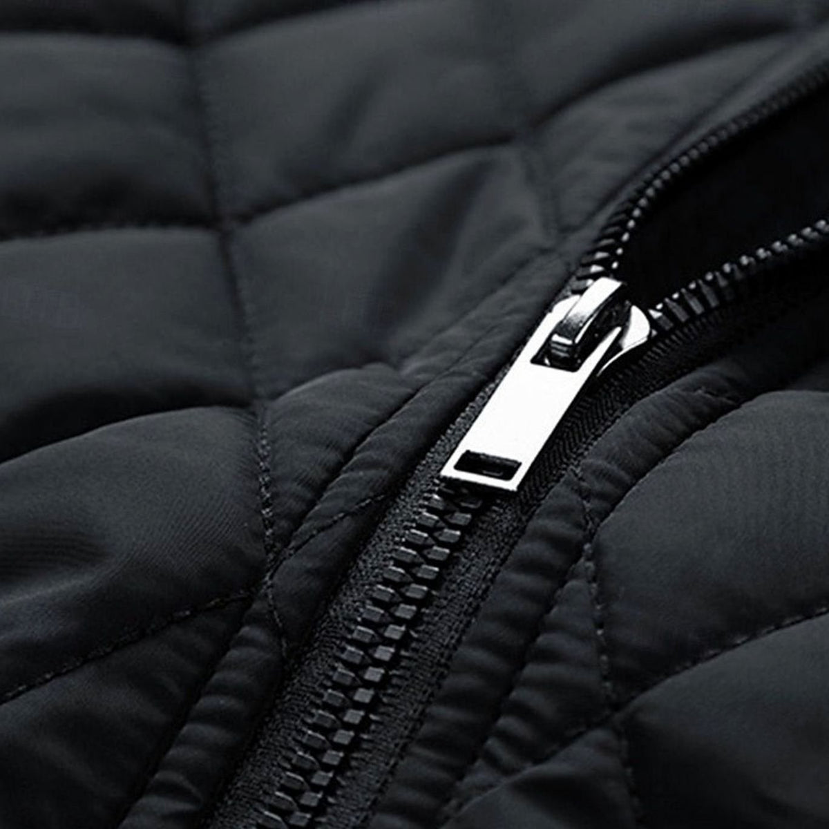 HUGO LAURENT™ | Diamond-Quilted Stand-Collar Full-Zip Jacket