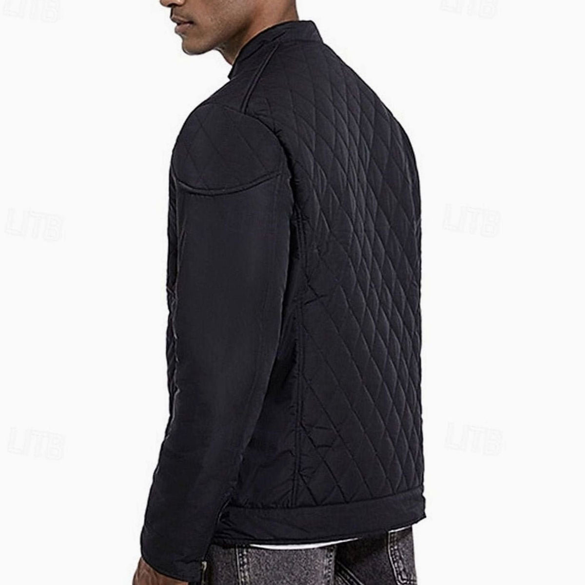 HUGO LAURENT™ | Diamond-Quilted Stand-Collar Full-Zip Jacket