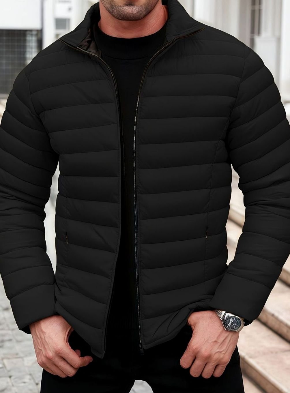 HUGO LAURENT™ | Lightweight Quilted Zip-Up Puffer Jacket