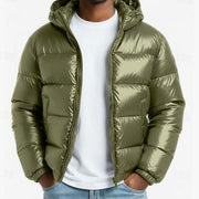 HUGO LAURENT™ | Quilted Hooded Coated Puffer Jacket