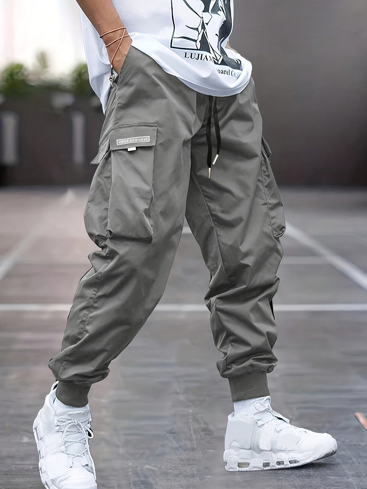HUGO LAURENT™ | Relaxed-Fit Drawstring Cargo Jogger Pants with Ribbed Ankle Cuffs