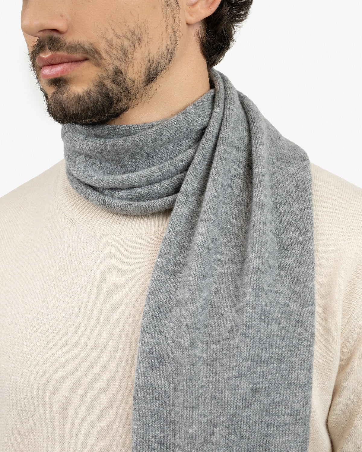 HUGO LAURENT™ | Men's Essential Scarf - Medium Grey