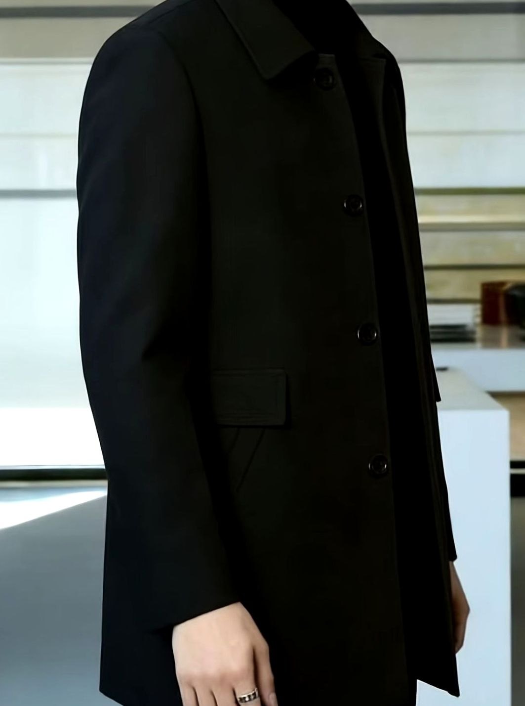 HUGO LAURENT™ | Single-Breasted Wool Overcoat with Classic Collar