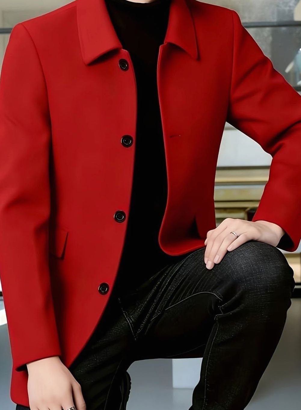 HUGO LAURENT™ | Single-Breasted Wool Overcoat with Classic Collar