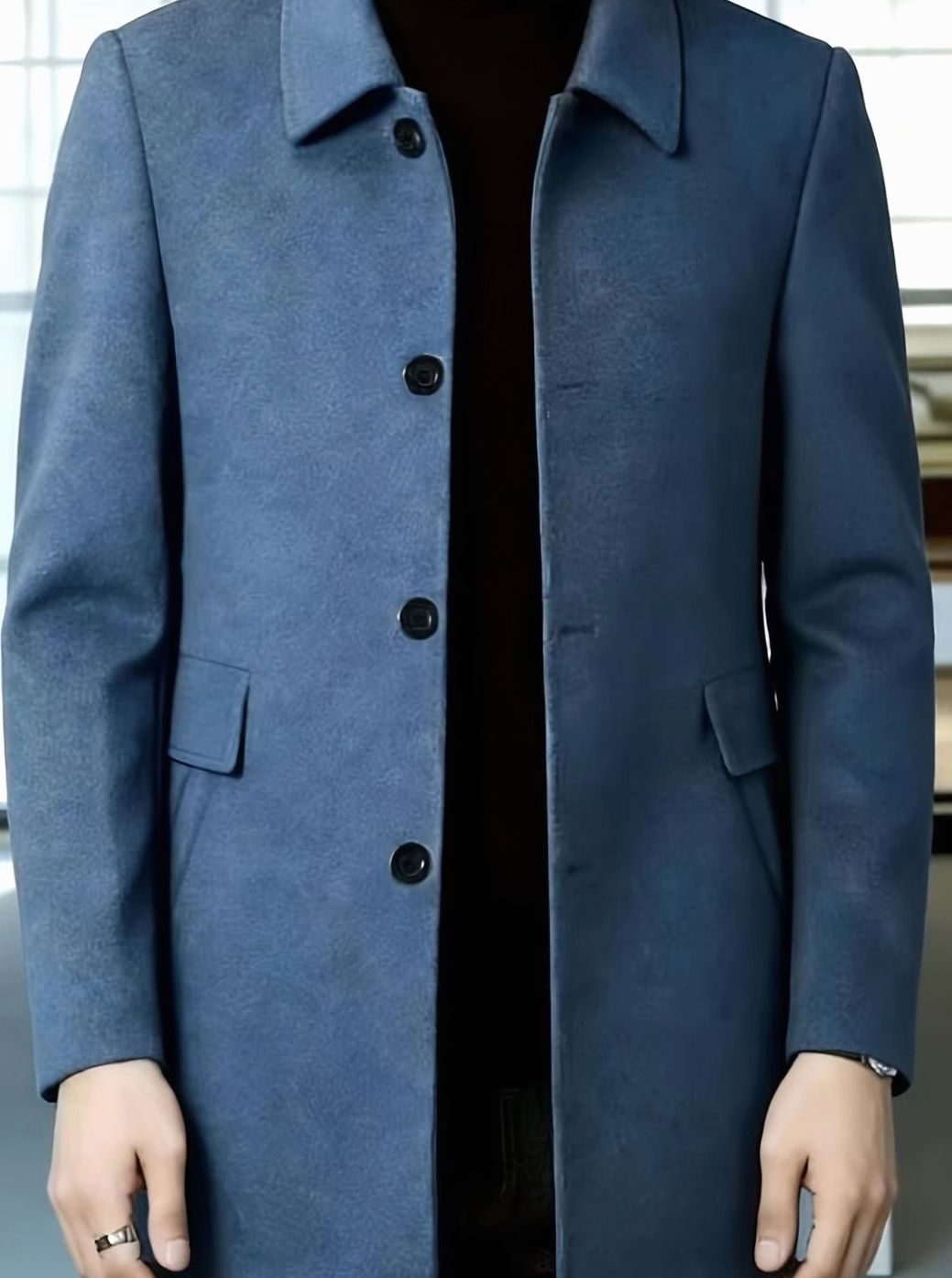 HUGO LAURENT™ | Single-Breasted Wool Overcoat with Classic Collar