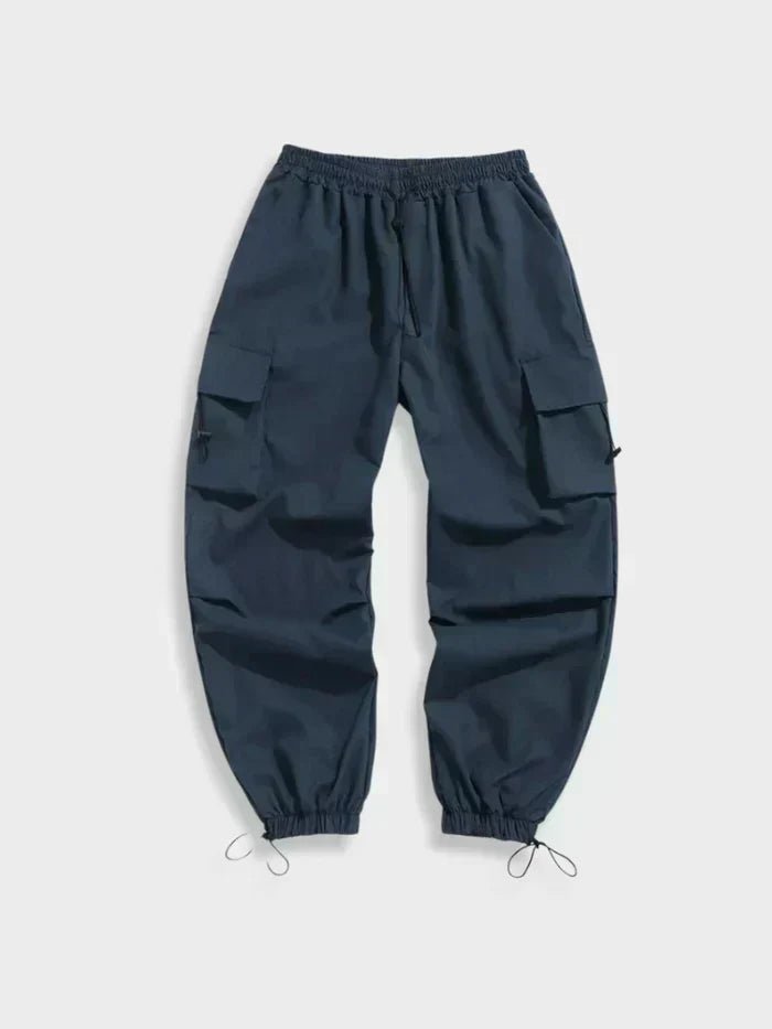 HUGO LAURENT™ | Wide-Leg Cargo Pants with Elastic Waist and Toggle Cuffs