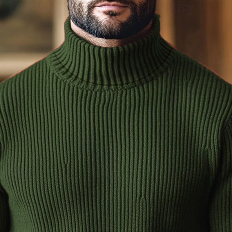 HUGO LAURENT™ | Ribbed Turtleneck Sweater