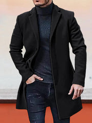 HUGO LAURENT™ | Men’s Classic Single-Breasted Solid-Color Buckle Jacket