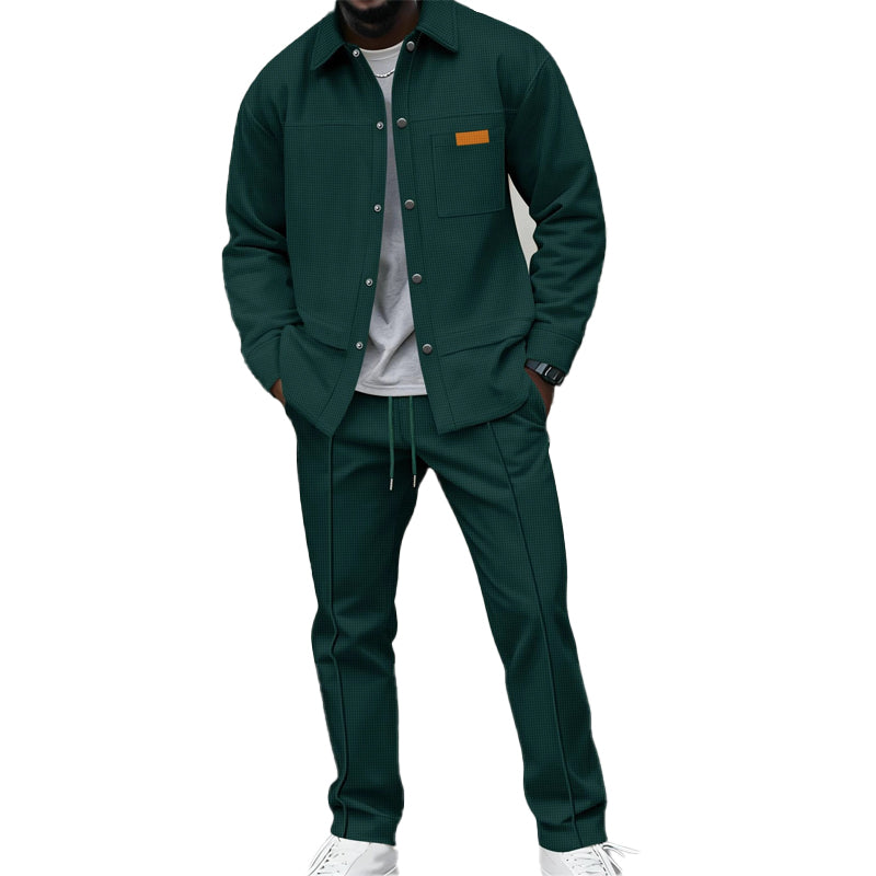 HUGO LAURENT™ | Waffle-Knit Jacket and Pants Set