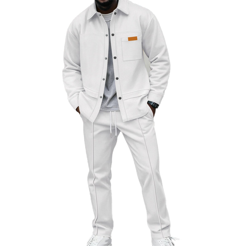 HUGO LAURENT™ | Waffle-Knit Jacket and Pants Set