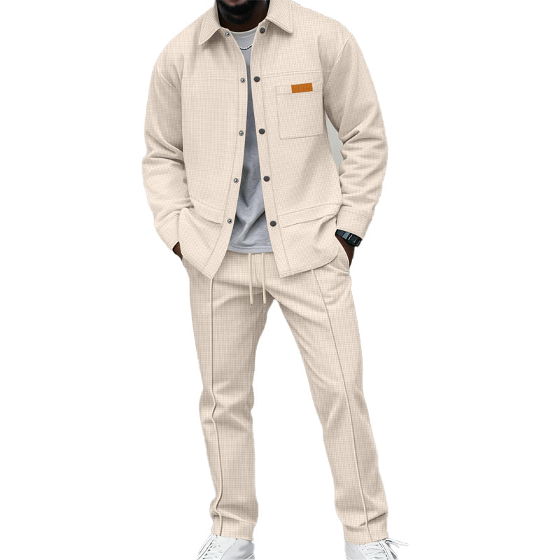 HUGO LAURENT™ | Waffle-Knit Jacket and Pants Set