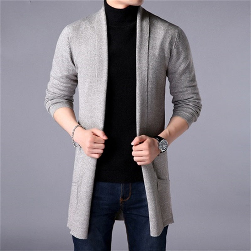 HUGO LAURENT™ | Men’s Long Knit Cardigan