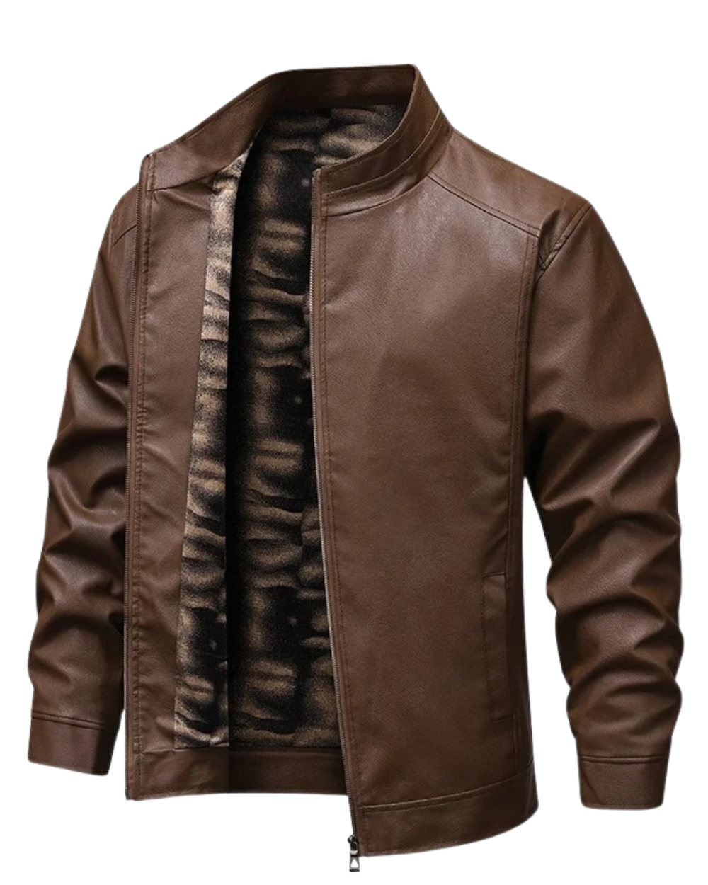 HUGO LAURENT™ | Vintage Fleece Lined Leather Jacket