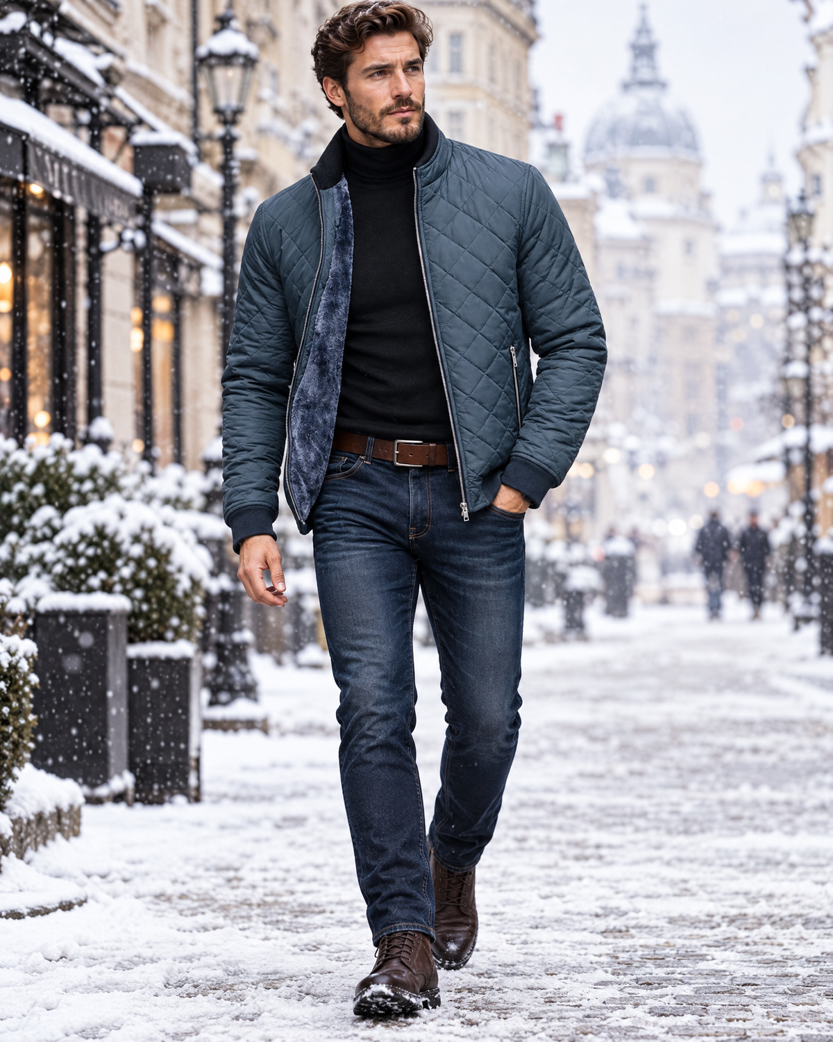 Warm Winter Jacket Gray