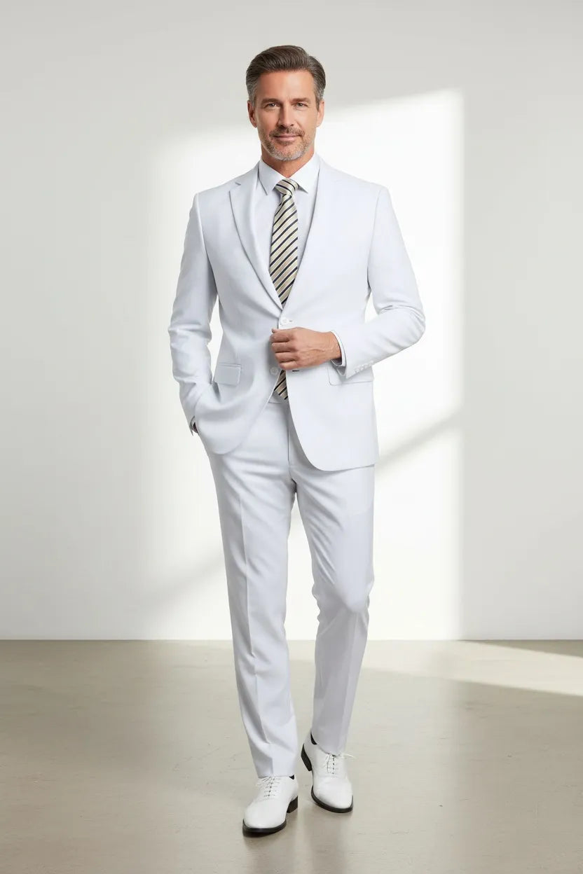 HUGO LAURENT™ | Men's Office-Style Two-Button Two-Piece Suit