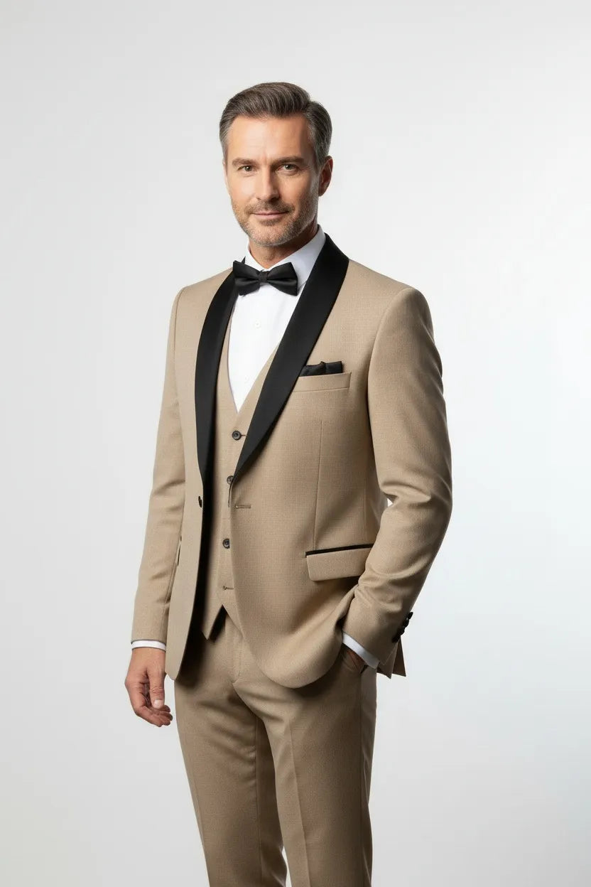 HUGO LAURENT™ | Men's Modern Shawl Collar 3-Piece Suit