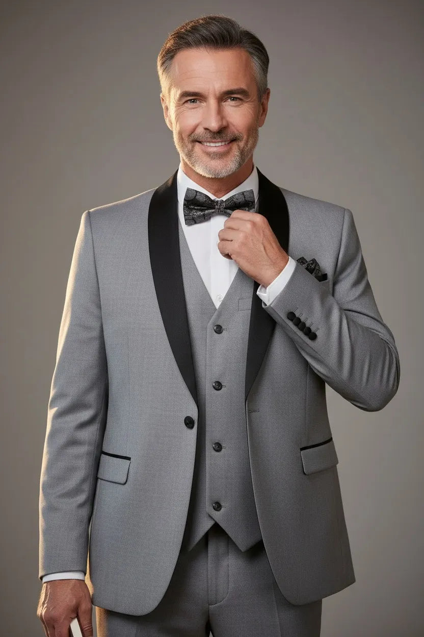 HUGO LAURENT™ | Men's Modern Shawl Collar 3-Piece Suit