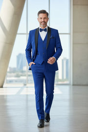 HUGO LAURENT™ | Men's Modern Shawl Collar 3-Piece Suit