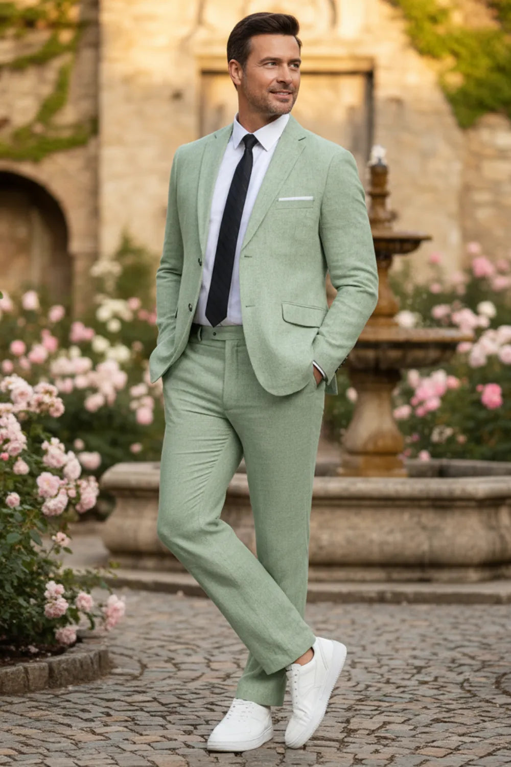HUGO LAURENT™ | Men's Breathable Linen 2-Piece Suit