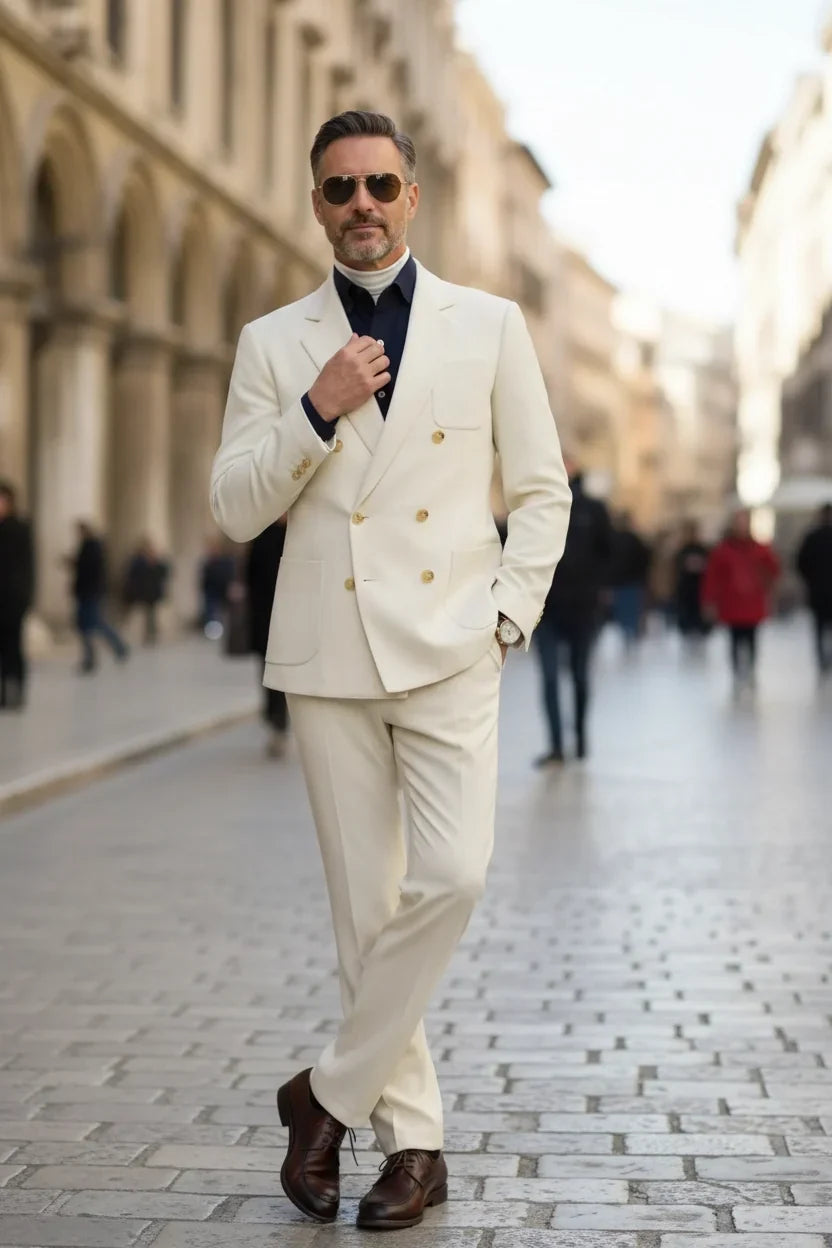HUGO LAURENT™ | Men's Modern Double-Breasted 2-Piece Suits