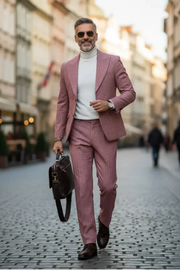 HUGO LAURENT™ | Men's Elegant Herringbone 2-Piece Suit